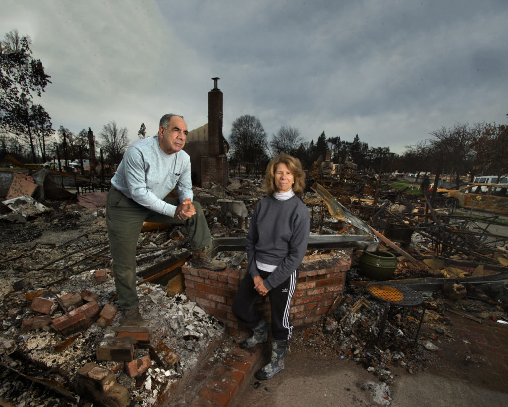 Tom and Michelle Tantarelli lost the Coffey Park home where the family has lived for 39 years before the Tubbs Fire. The couple plans to rebuild their home. (Photo by John Burgess)