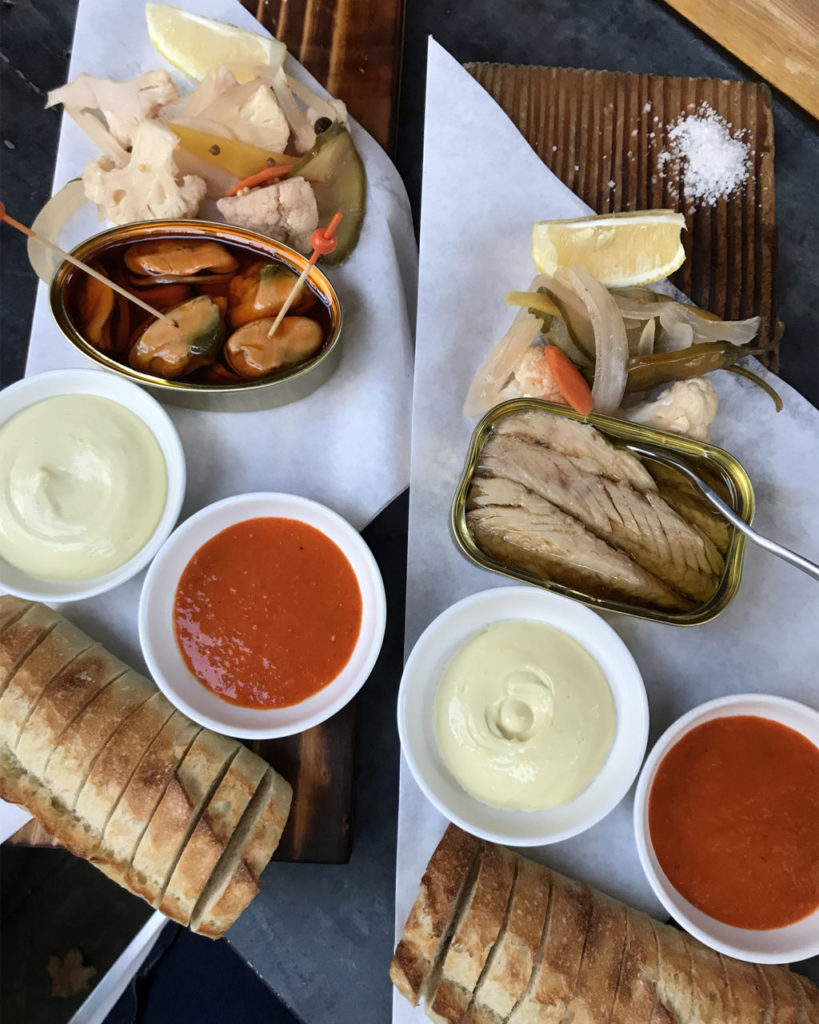 tinned seafood at Bravas. Heather Irwin