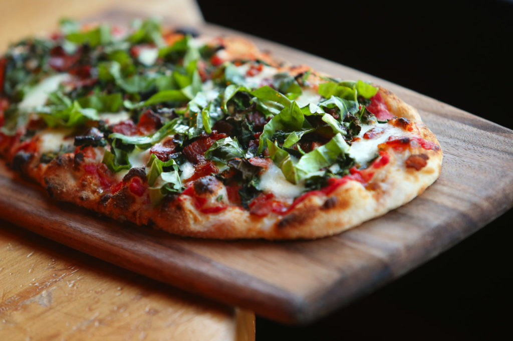 BLT flatbread by Josh Silvers, chef and owner of Jackson's Bar and Oven. (Christopher Chung/ The Press Democrat)