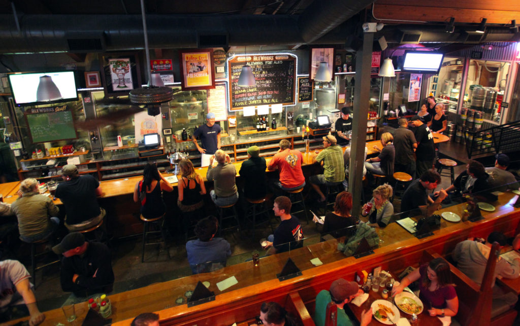 Third Street Aleworks is popular on Tuesday nights due to their specials in downtown Santa Rosa, August 17, 2010.