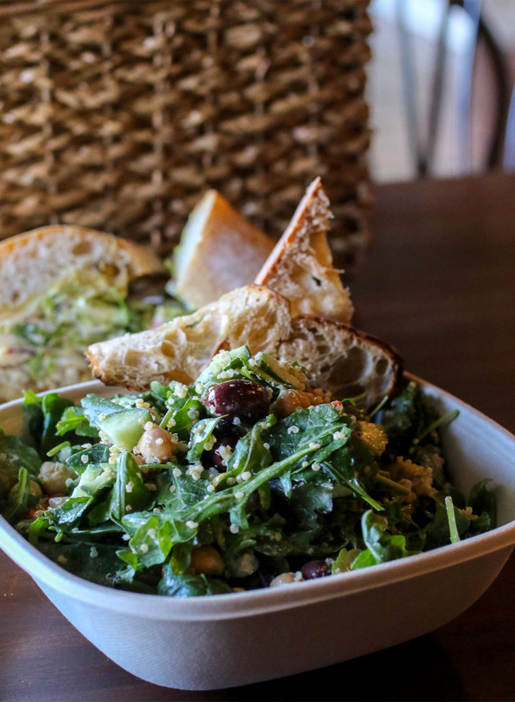 Hanna salad with quinoa, kale, arugula, olives, red peppers, chick peas and tahini dressing at Zoftig. Heather Irwin/PD