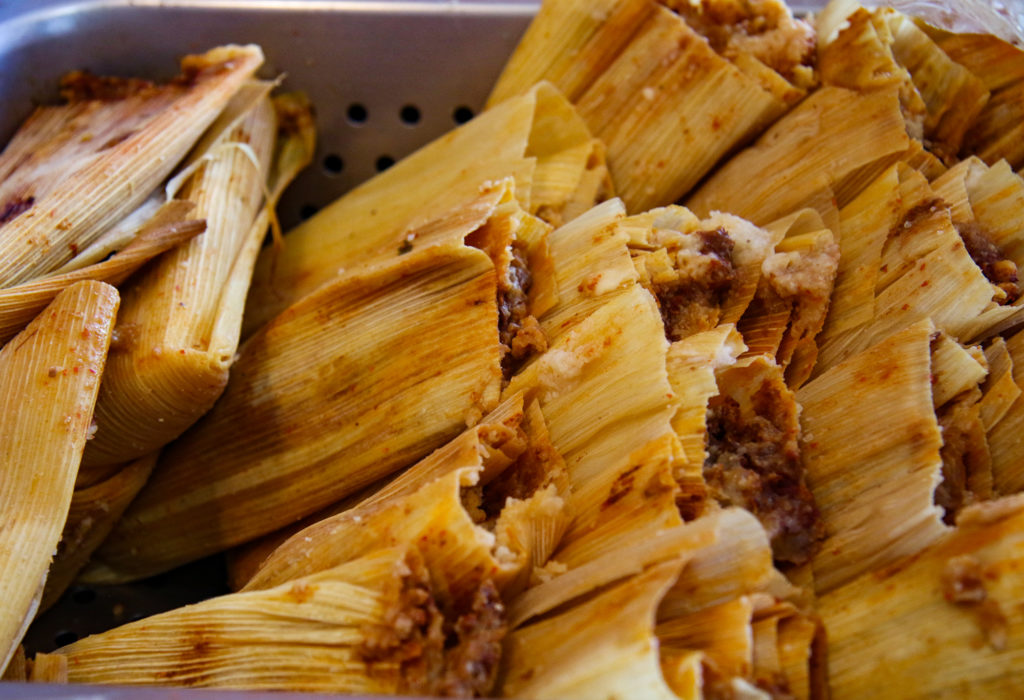 Pork with red sauce at Tamales Mana. Heather Irwin/PD