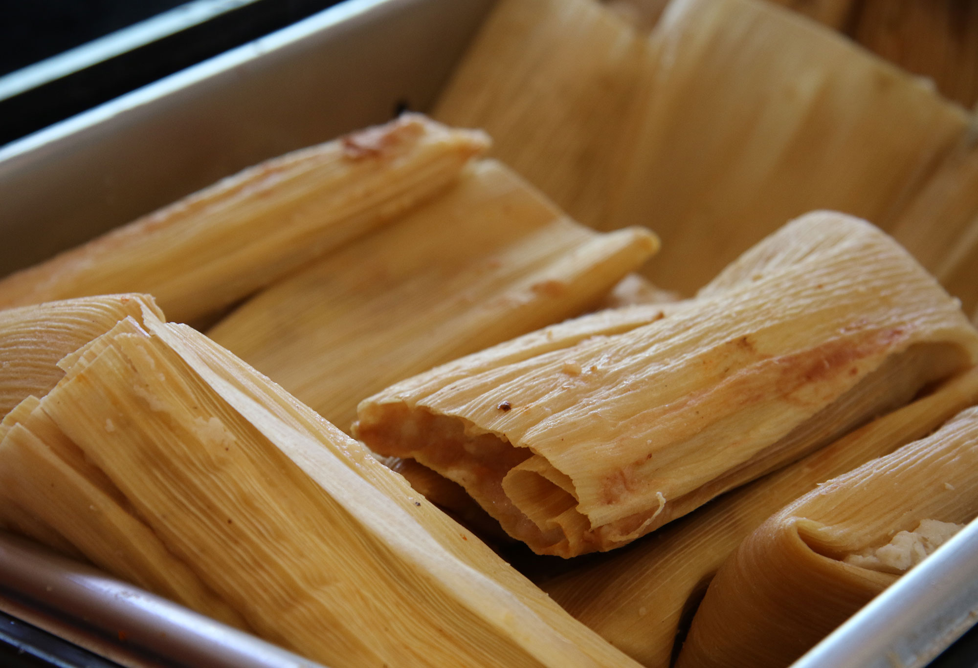 Bean and cheese tamales at Tamales Mana. Heather Irwin/PD