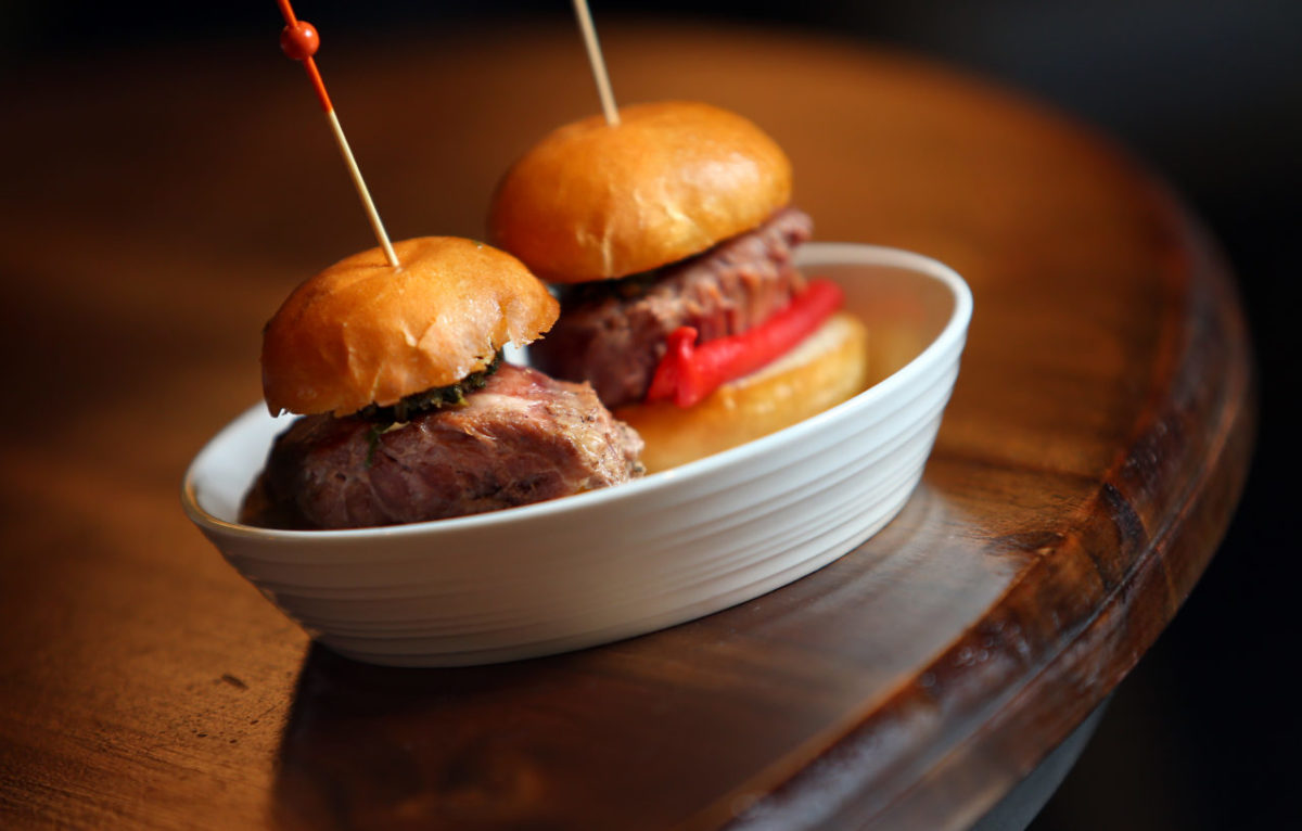 Long Cooked Pork Cheeks Bocadillos at Bravas Bar de Tapas in Healdsburg. (Christopher Chung/ The Press Democrat)