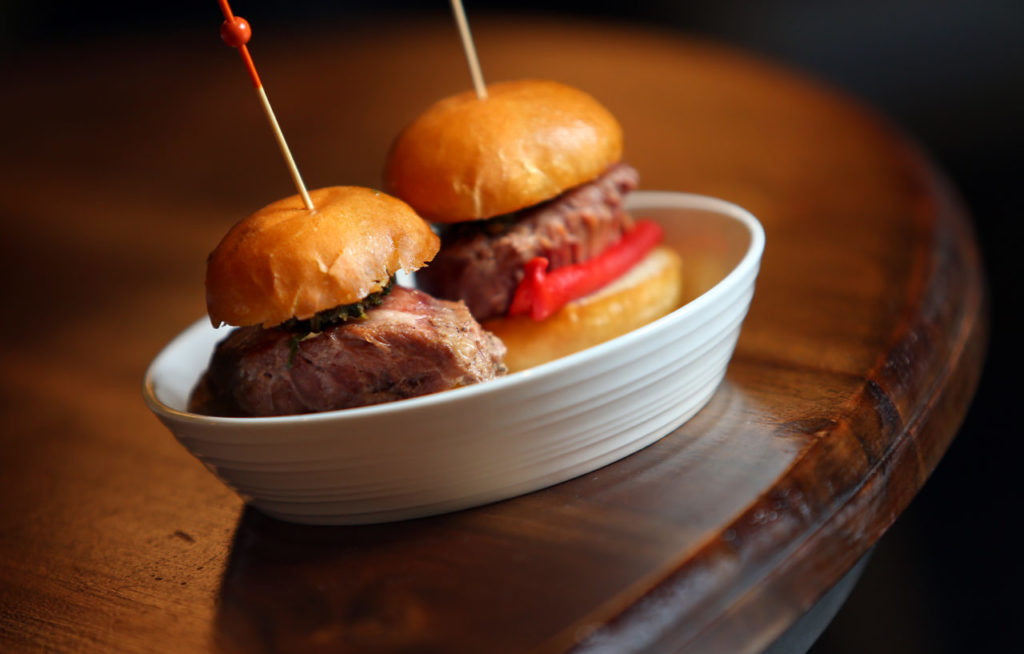 Long Cooked Pork Cheeks Bocadillos at Bravas Bar de Tapas, in Healdsburg. (Christopher Chung/ The Press Democrat)