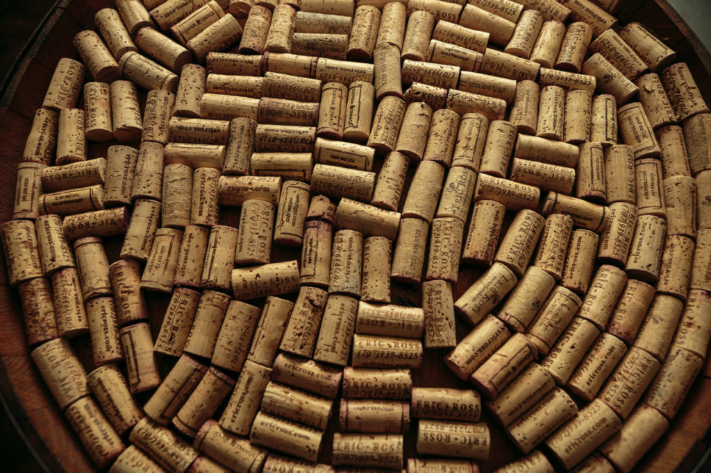 Story on which restaurants charge corkage Corks at Eric Ross winery in Glen Ellen