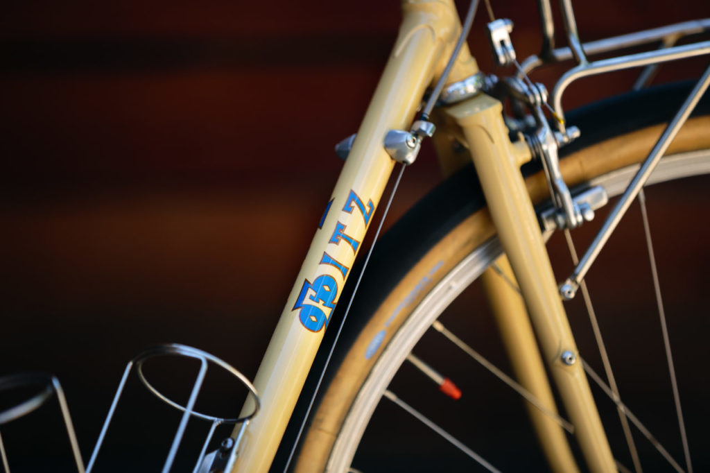 Tom Fitzgerald making a bike frame in his garage/workshop