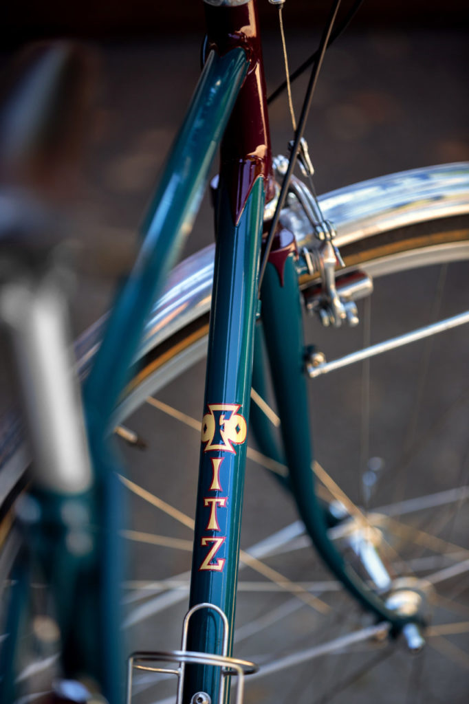 Tom Fitzgerald making a bike frame in his garage/workshop