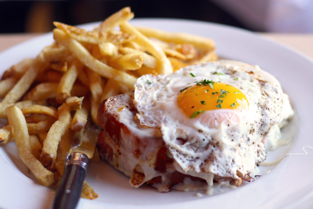 Croque Madame with frites at Bistro 29 in Santa Rosa. (Heather Irwin)
