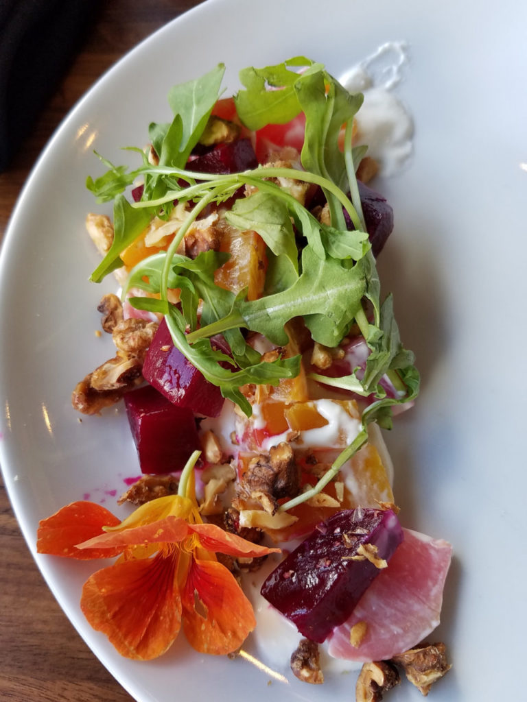 Beet salad at 2 Tread Brewing Company in downtown Santa Rosa. Heather Irwin/PD