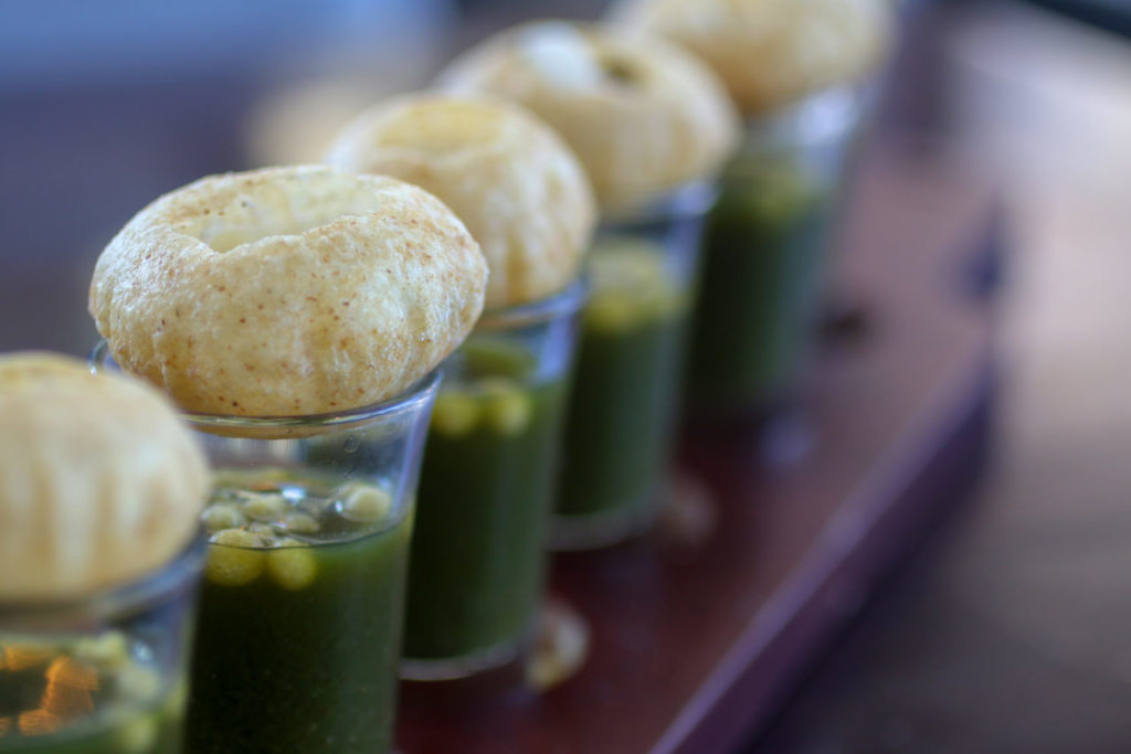 Paani-puri from the Indian Street Food Menu at Bibi's Burger Bar in Santa Rosa. Heather Irwin/PD