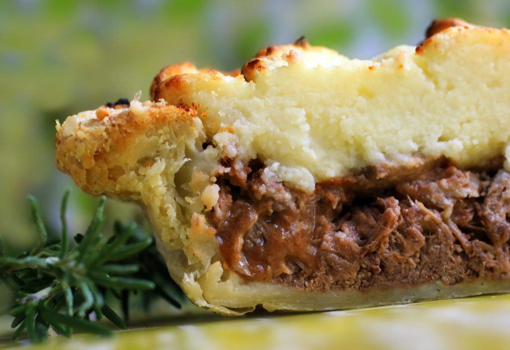 The LoneWold, a savory pie made with beer-braised beef ribs, onions, beef stock and rosemary from The Whole Pie in Santa Rosa. (John Burgess/The Press Democrat)