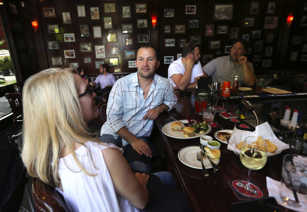 5/18/2014:D4: Patrons at the bar at Riccardo's Restaurant and Bar in the Annadel Shopping Center in Santa Rosa.     PC: Patrons eat at the bar at Ricardo's Restaurant and Bar in the Annadel Shopping Center in Santa Rosa.