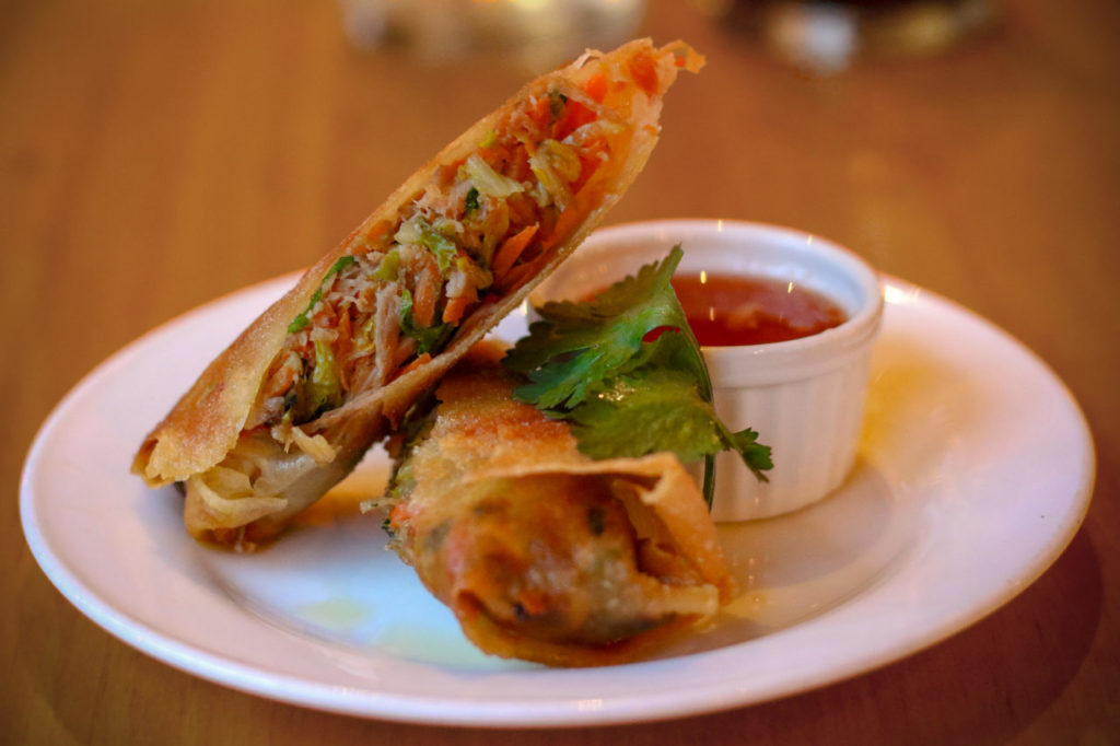 Duck confit spring rolls at Salt and Stone Restaurant in Sonoma County, Kenwood. Heather Irwin/PD
