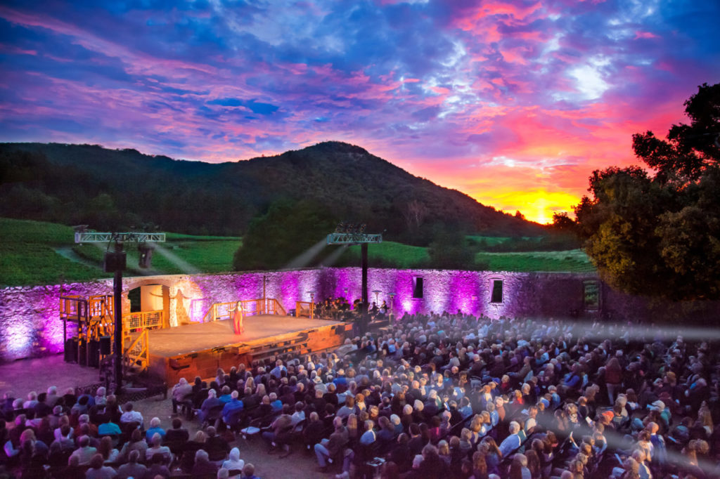 REBECCA JANE CALL Julie Craig in Transcendence Theater's "Broadway Under the Stars" production at the winery ruins at the Jack London Historic State Park in Glen Ellen.