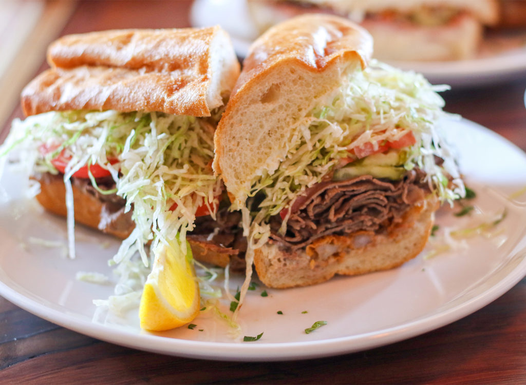 Surf and turf po-boy at Parish Cafe in Santa Rosa. Heather irwin/PD