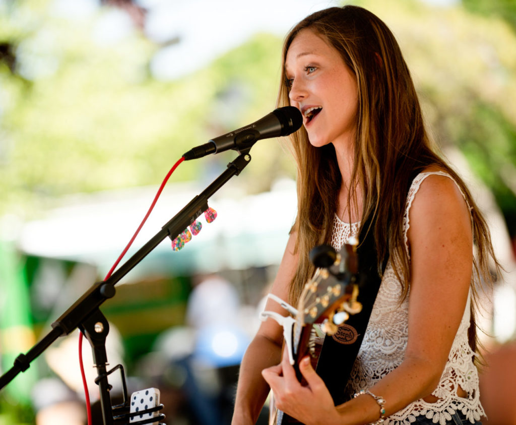 Country music recording artist McKenna Faith performs during the 4th Annual Earth Day Festival at Old Courthouse Square in Santa Rosa, Calif., on April 27, 2013. (Alvin Jornada / The Press Democrat)