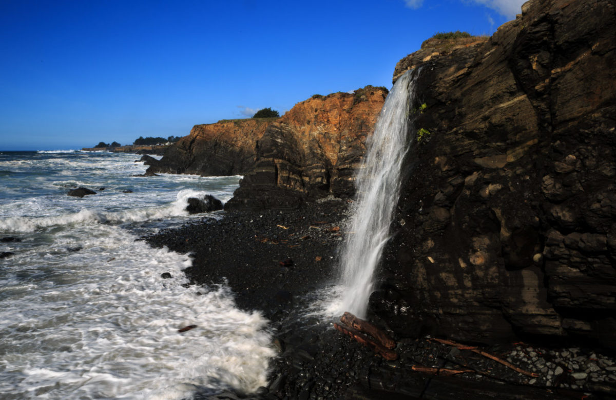 Waterfall story Stengel Falls in Sea Ranch