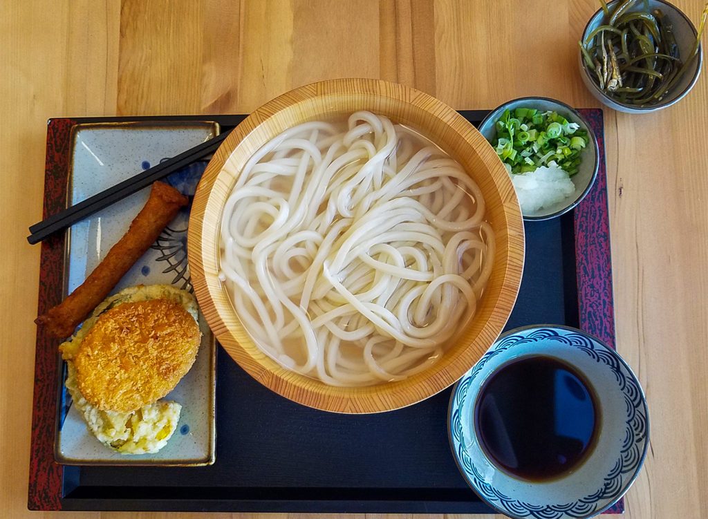 Kama age udon noodles at Ippinn Udon and Tempura in Santa Rosa. Heather Irwin/PD