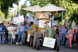 5/24/2013: B5: PC: The Healdsburg Farmer's Market float during the Healdsburg Future Farmers Country Fair 64th Twilight Parade held in downtown Healdsburg, Thursday, May 23, 2013. (Crista Jeremiason / The Press Democrat)