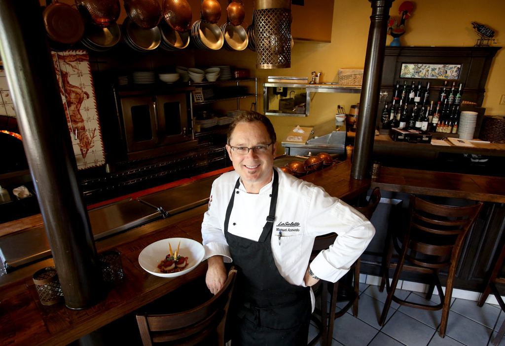 LaSalette Restaurant executive chef/ owner Manuel Azevedo in Sonoma, Thursday, September 4, 2014.(Crista Jeremiason / The Press Democrat)