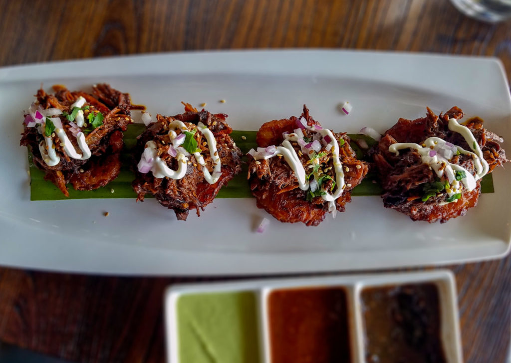 Barbacoa potato pancakes at Cascabel in Santa Rosa. (Heather Irwin)
