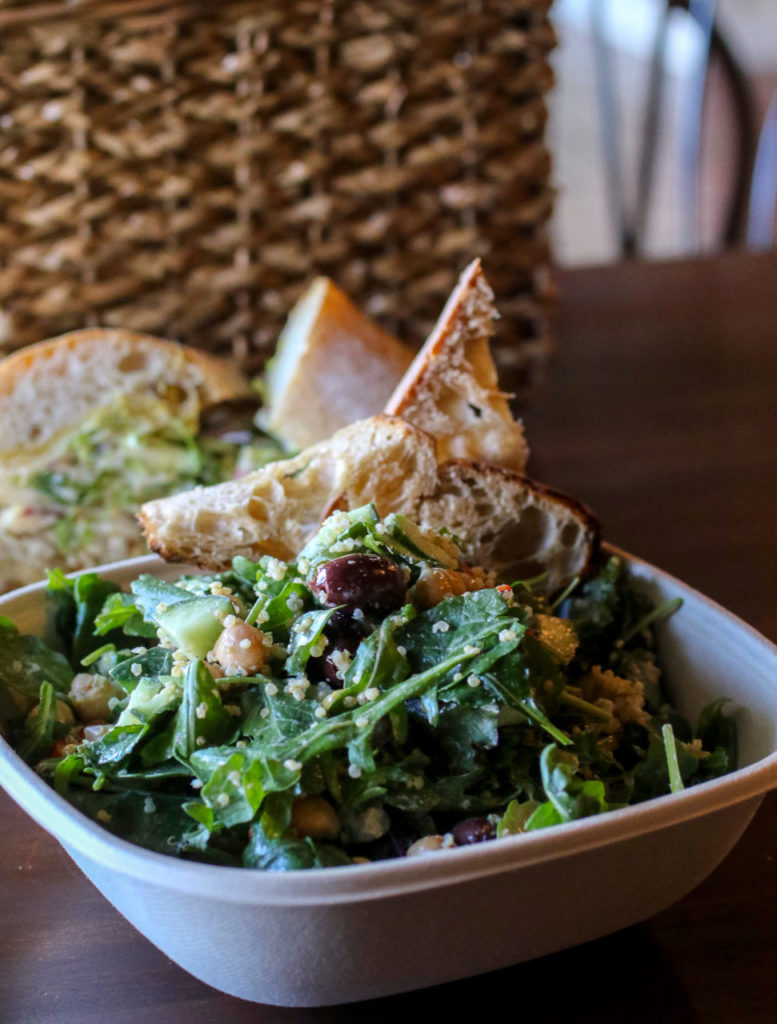 Hanna salad with quinoa, kale, arugula, olives, red peppers, chick peas and tahini dressing at Zoftig. (Heather Irwin)