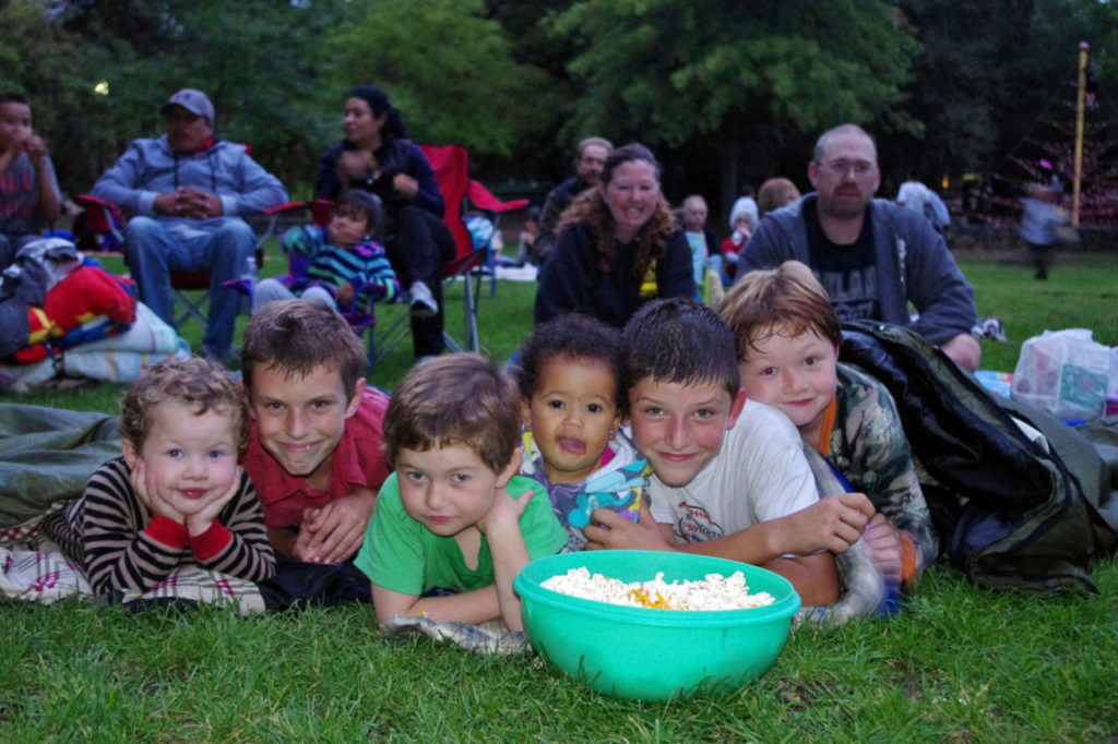 JC Photography Families enjoy one of the films being shown at the Movies in the Park series at Howarth Park in Santa Rosa. 2015