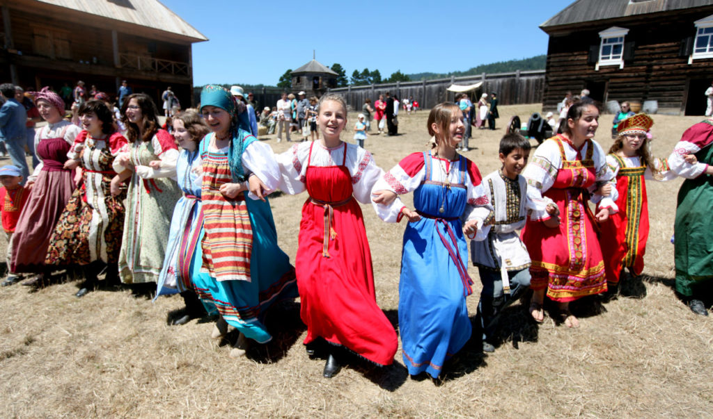 7/29/2012: B1: PC: Russian dancers demonstrate ethnic dancing during the Fort Ross State Park's Bicentennial celebration, Saturday July 28, 2012. (Kent Porter / Press Democrat) 2012