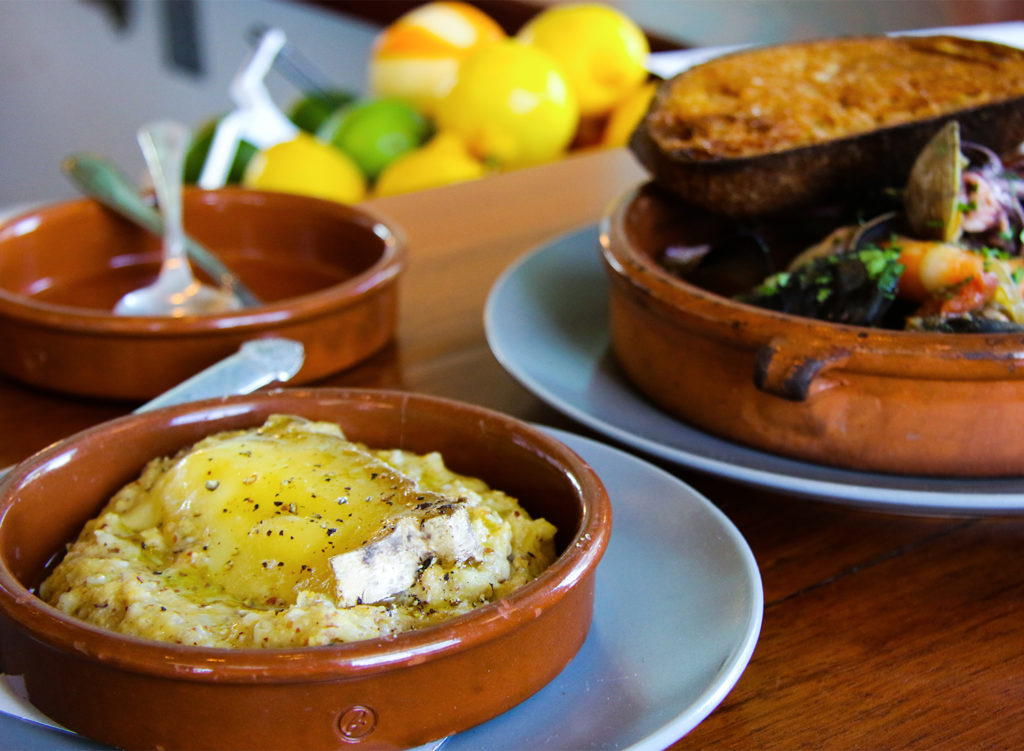 Buckwheat polenta and fish stew at Pearl restaurant in Petaluma. heather irwin/PD