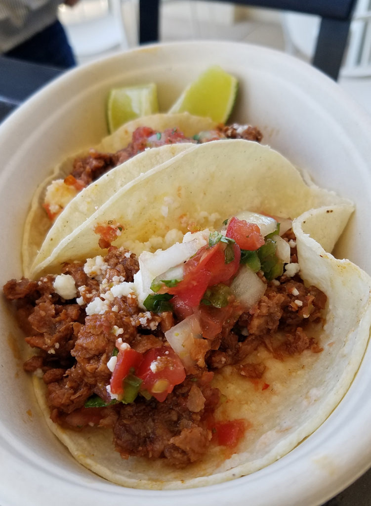 The Imposter taco, a meatless taco made with ground soy. Heather Irwin/PD