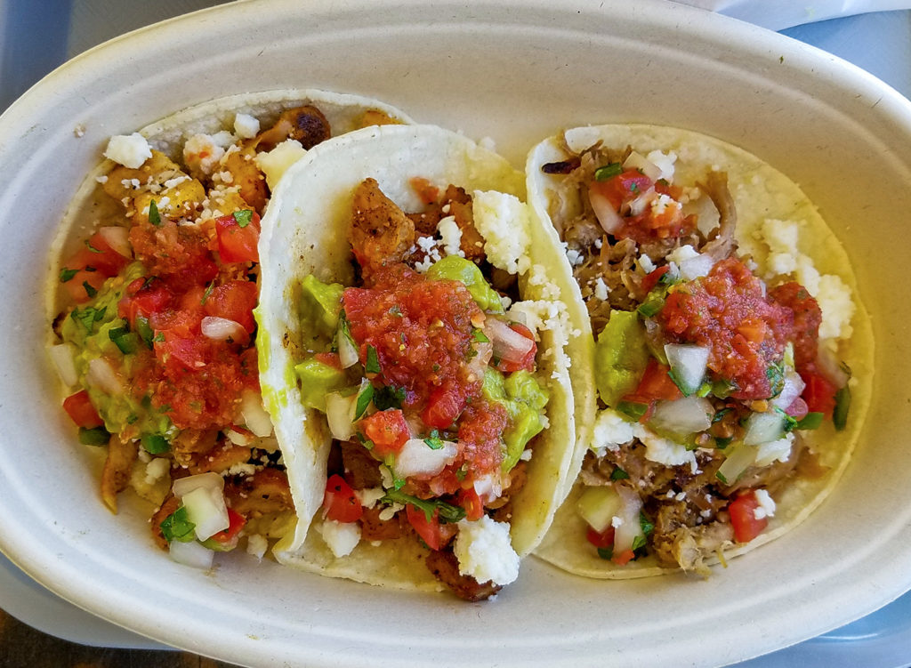 Taco trio at Taco Lab in Windsor. Heather Irwin/PD
