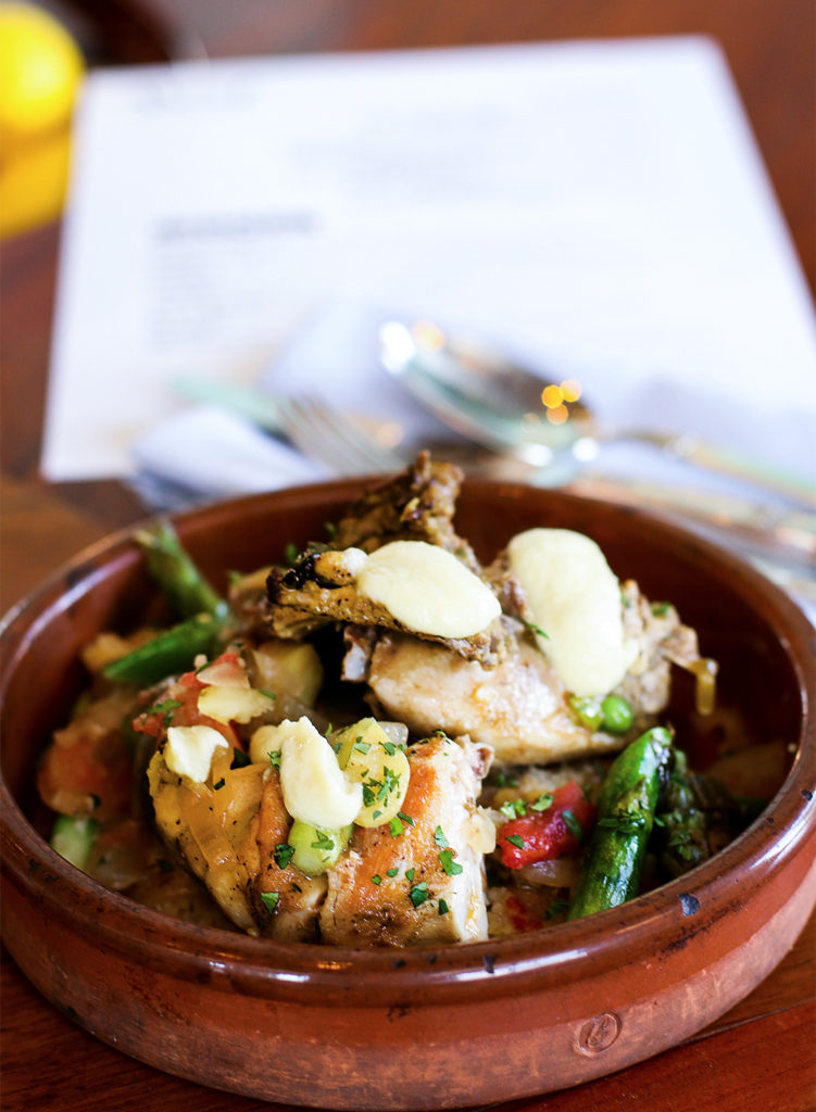 Rabbit tagine with spring vegetables at Pearl restaurant in Petaluma. heather irwin/PD