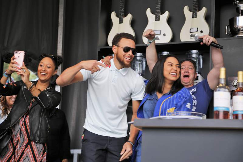 Steph Curry joins Ayesha on the Williams-Sonoma Culinary Stage in 2017 at BottleRock. Will Bucquoy