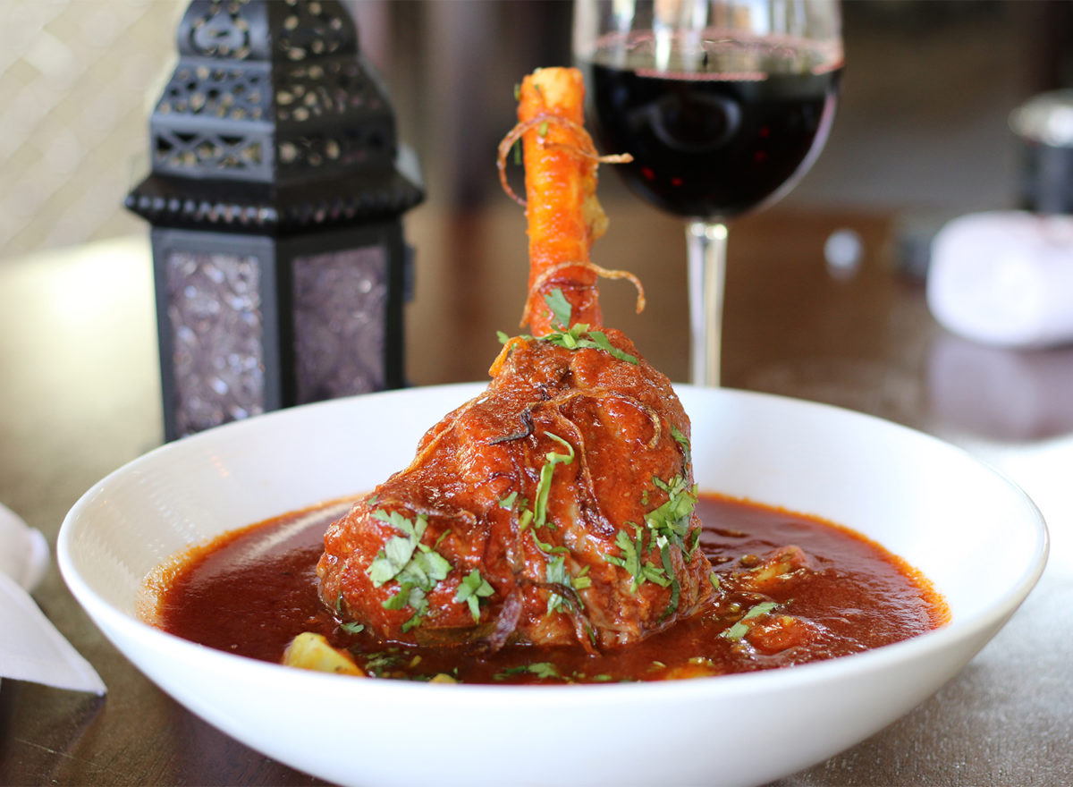 Lamb Shank at Delhi Belly Indian Restaurant in Sonoma. (Heather Irwin/Sonoma Magazine)