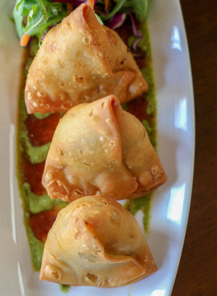 Samosa at Dehli Belly Indian Restaurant in Sonoma, California on 01/25/16. (Heather Irwin, Press Democrat).