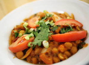 7/21/2013: D3: PC: A vegetarian dish of Channa Masala with garbanzo beans with house spices in a tamarind sauce is served at Pamposh Restaurant in Santa Rosa on Tuesday, July 16, 2013. (Conner Jay/The Press Democrat)