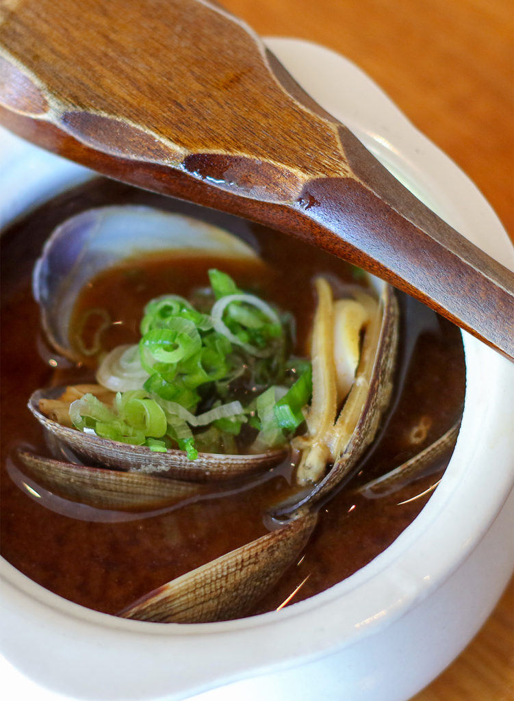 Asari hatcho miso soup at Sake 107 in Petaluma. Heather Irwin/PDAsari hatcho miso soup at Sake 107 in Petaluma. Heather Irwin/PD