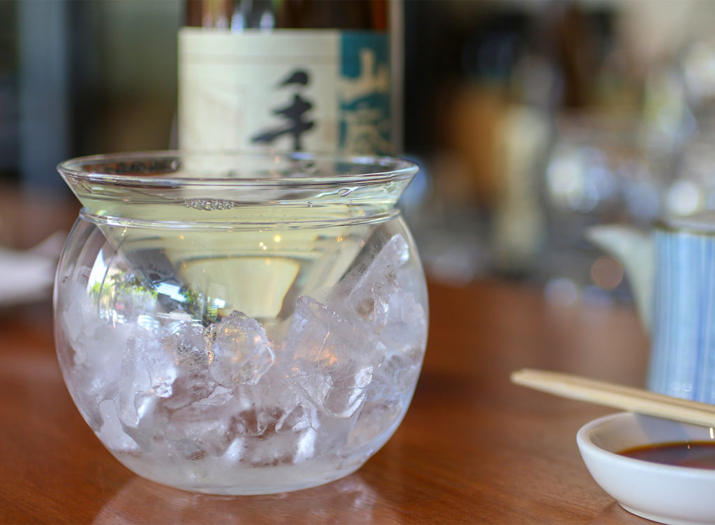 Tedorigawa sake at Sake 107 sushi and sake bar in Petaluma. Heather Irwin/PD