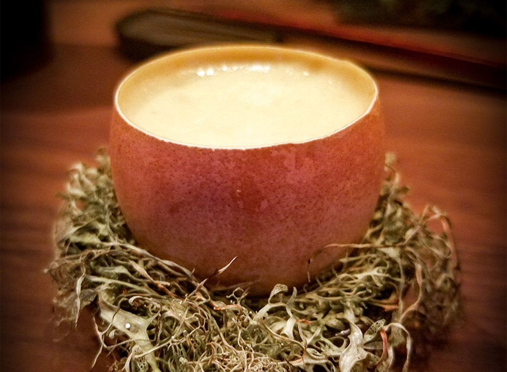 Egg amuse at Single Thread Restaurant in Healdsburg. Heather Irwin/PD