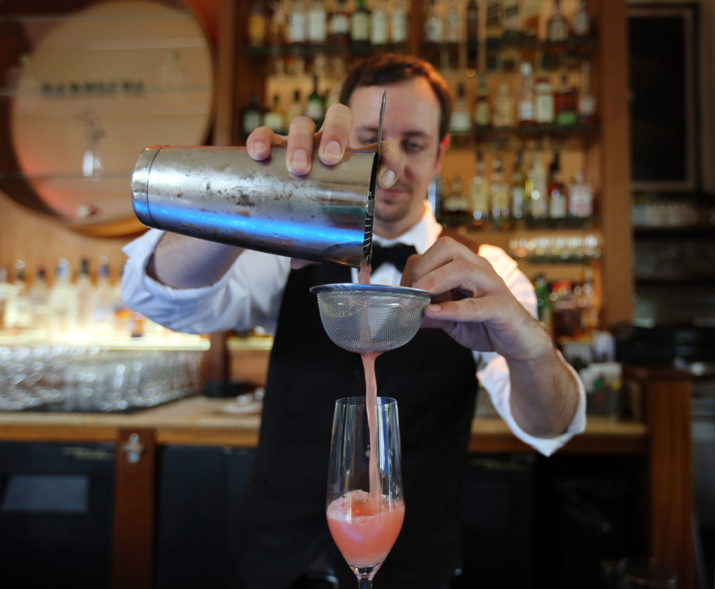 George Klemme makes a "Bitches of the Seizime," at Barndiva in Healdsburg, Friday, July 10, 2015. (CRISTA JEREMIASON / The Press Democrat)