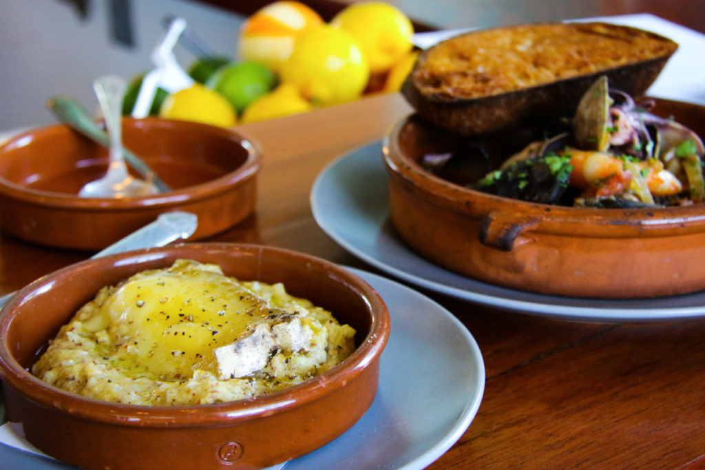 Buckwheat polenta and fish stew at Pearl restaurant in Petaluma. heather irwin/PD