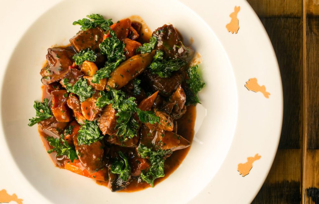 Beef Bourguignon from the Brass Rabbit in Healdsburg. (photo by John Burgess/The Press Democrat)