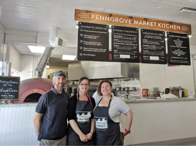 Joe Ferraro, Rebecca McDowell and Shaina Ferraro of Penngrove Market. (Houston Porter / Petaluma Argus-Courier)