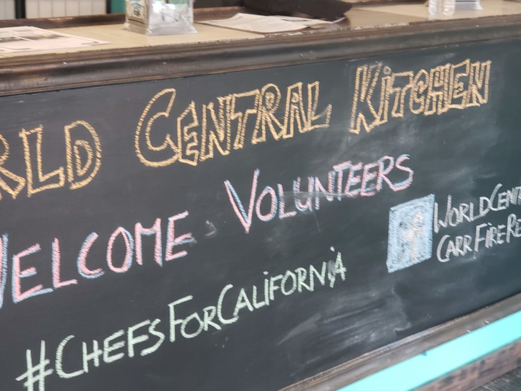 The central kitchen for WCK in Redding. HI
