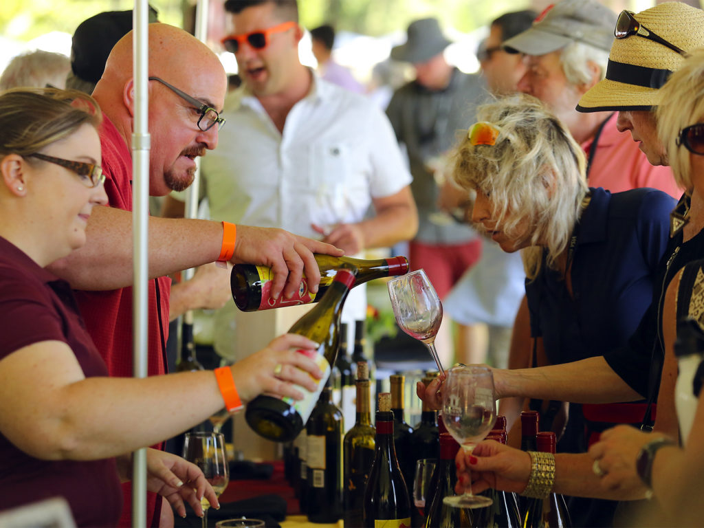 Wineries and chefs brought out their best at the Taste of Sonoma at the MacMurray Ranch on Saturday. (John Burgess/The Press Democrat)