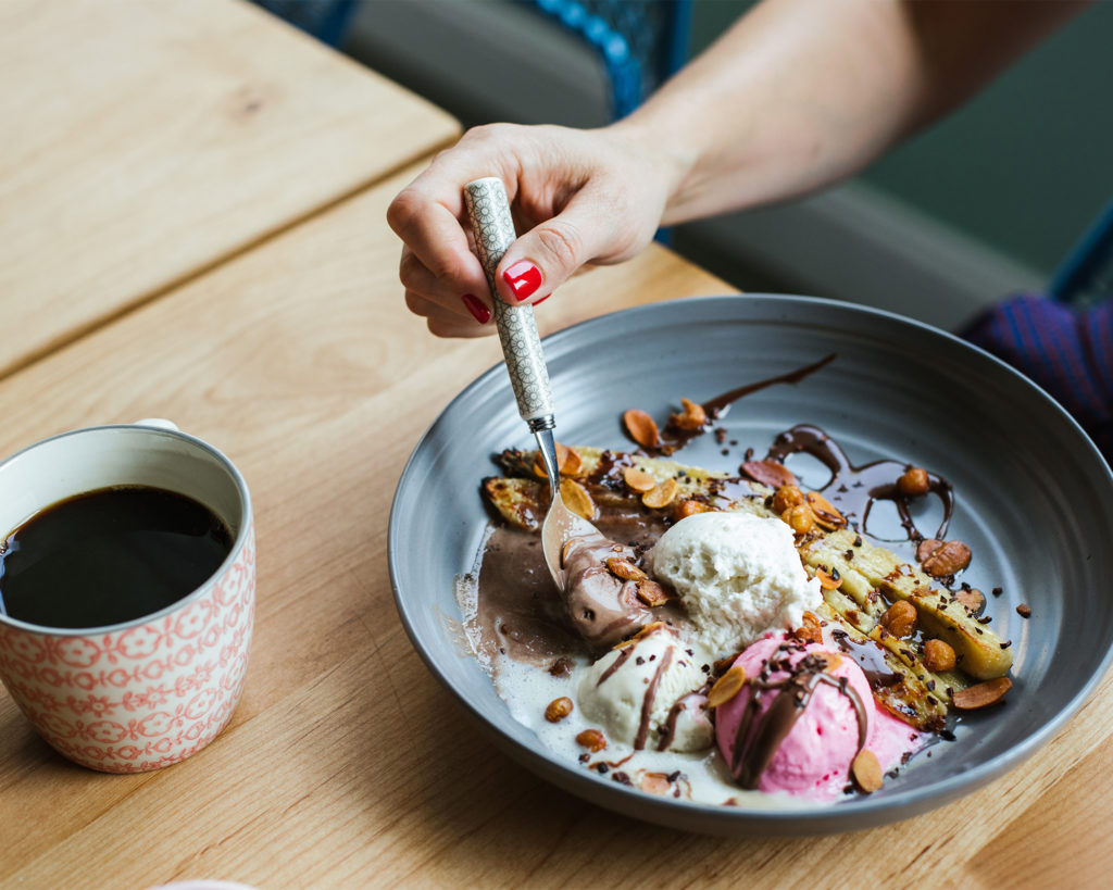 Banana Split at Stockhome restaurant. Photo: Elise Aileen Photography.