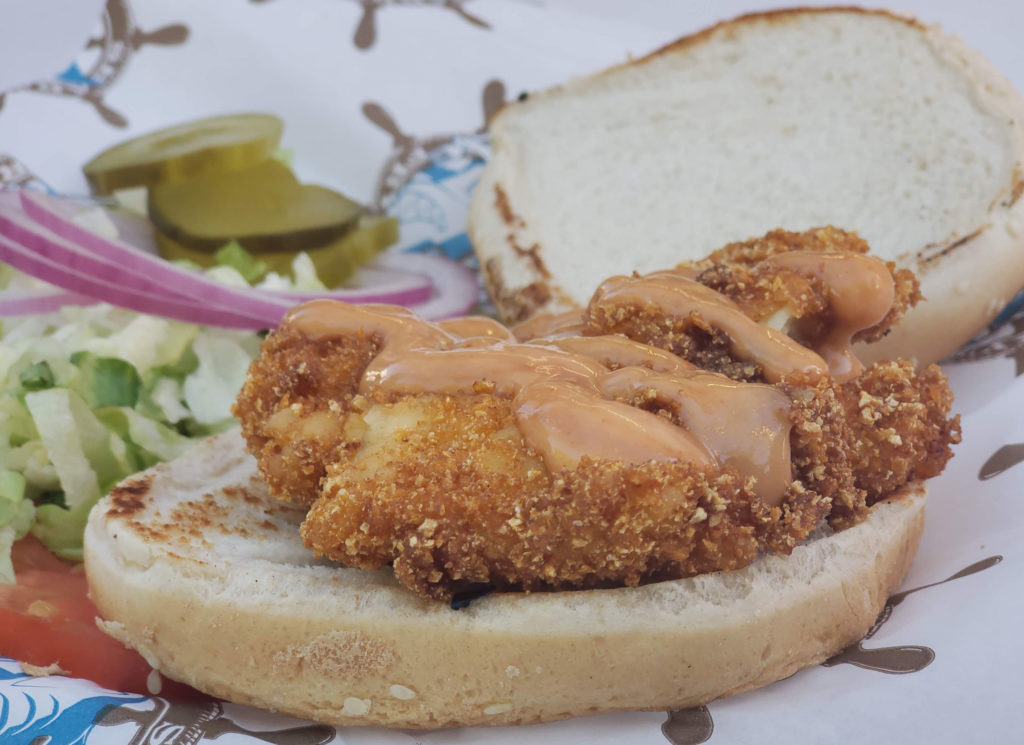 The Capn' Crunch Fried Chicken Sandwich at the 2018 Sonoma County Fair Food. Heather Irwin/PD