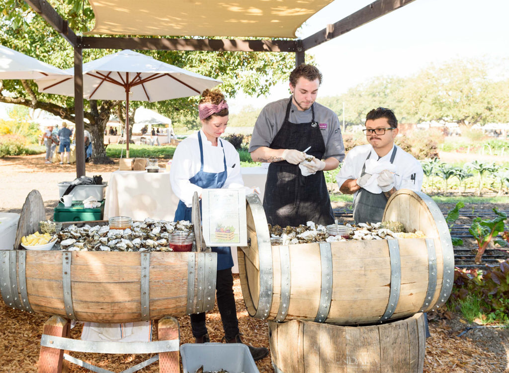FULTON, CA - October 1 - Sara Burghardt, Matt Krueger and Ricardo Aprabrica attend Kendall-Jackson Harvest Celebration on October 1st 2017 at Kendall Jackson in Fulton, CA (Photo - Susana Bates for Drew Altizer Photography)