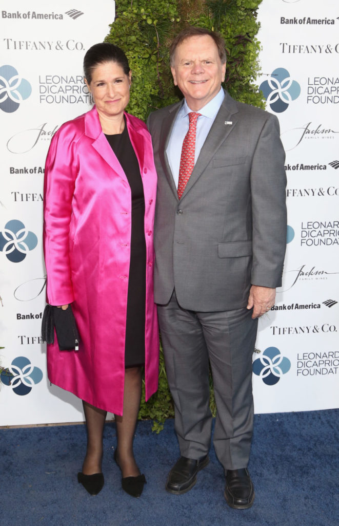 SANTA ROSA, CA - SEPTEMBER 15: Terry Tamminen (R) and guest arrive at the Leonardo DiCaprio Foundation Gala at Jackson Park Ranch on September 15, 2018 in Santa Rosa, California.